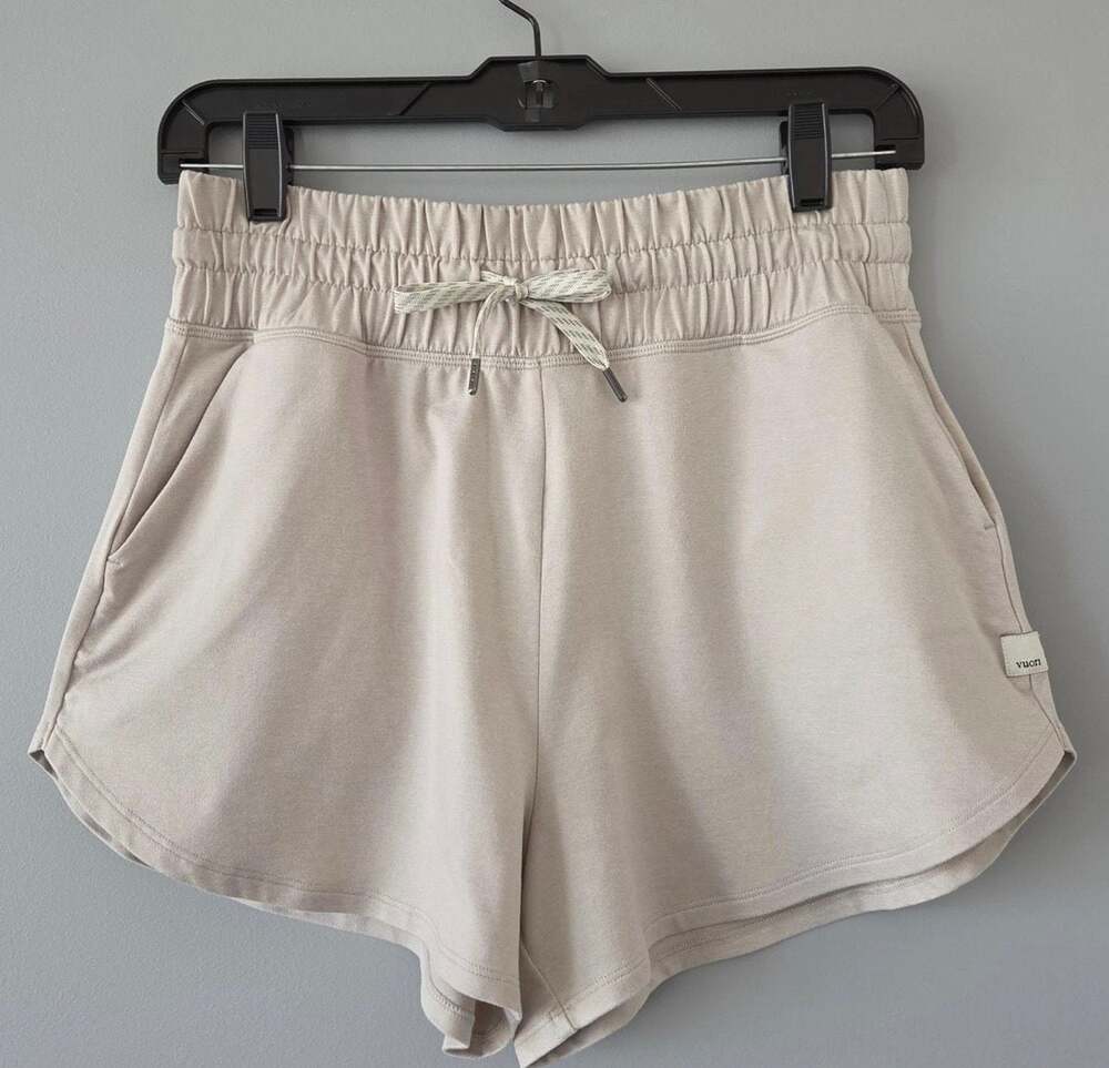 Vuori halo Performance Jogger Shorts Sz Large ecru beige NEW - Picture 6 of 7
